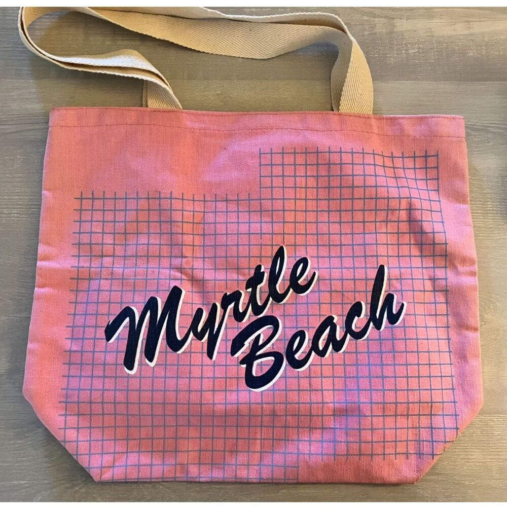 Vintage pink Myrtle Beach tote